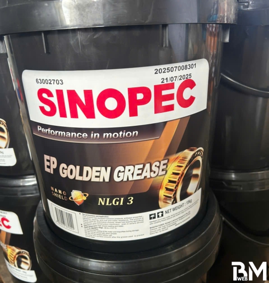 Mỡ Bôi Trơn Đa Năng Chịu Cực Áp Sinopec EP Golden Grease NLGL 3 Công nghệ NanoShield